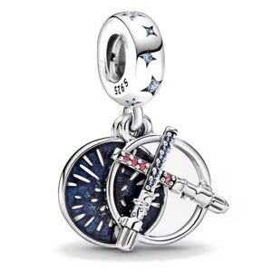 NWOT Star Wars Lightsaber Double Dangle Charm Sterling Silver 925